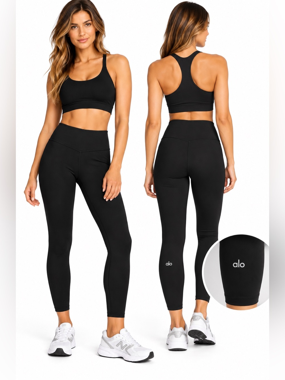 Alo Yoga Black High Waist 7/8 Leggings Size Small NWT $118 Retail